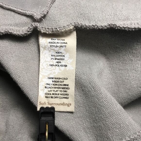 Soft Surroundings jacket with sheer floaty detail on hem & cuff open front sz XS - Picture 7 of 10